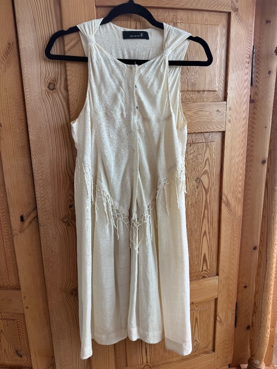 Isabel Marant Dresses & Skirts - Isabel Marant White Linen Macramé Fringe Dress Boho